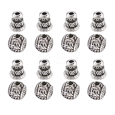 Tibetan Style Alloy Guru Bead Sets PALLOY-TAC0009-14AS-1