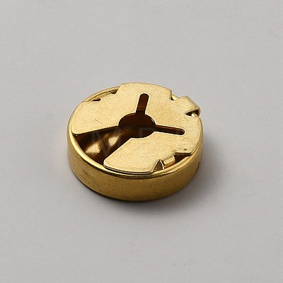 Flat Round Brass Button Covers Settings BUTT-WH0030-73A-1