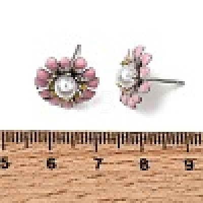 Brass Enamel Stud Earrings KK-CBA8324-27P-01-1