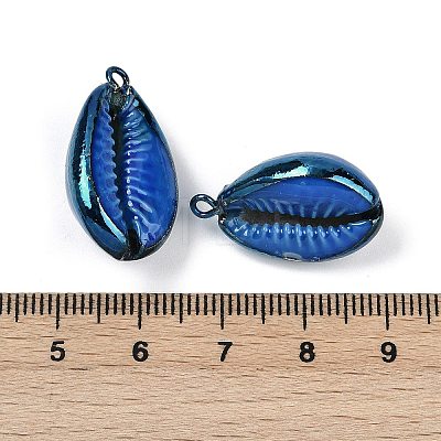 Spray Painted Natural Cowrie Shell Pendants SHEL-K006-49B-1