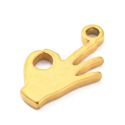 304 Stainless Steel Charms LS-STAS-Q306-01G-H-1