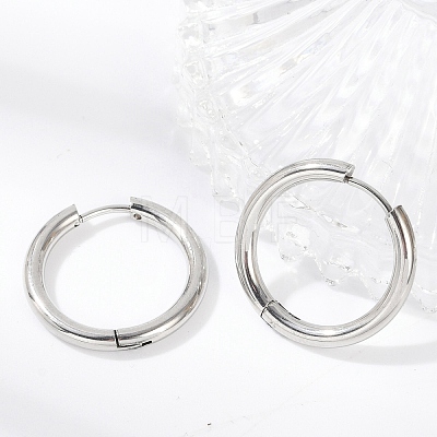 Tarnish Resistant 201 Stainless Steel Huggie Hoop Earrings Findings STAS-F149-33P-A-1