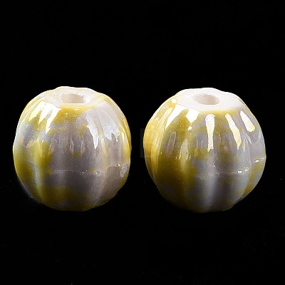 Handmade Pearlized Porcelain Beads X1-PORC-G010-02A-1