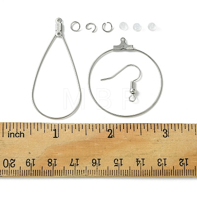 75Pcs 5 Styles 304 Stainless Steel Wire Pendants FIND-FS0002-25-1