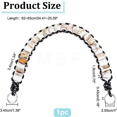 Marble Pattern Acrylic Beaded Bag Straps DIY-WH0304-351-1