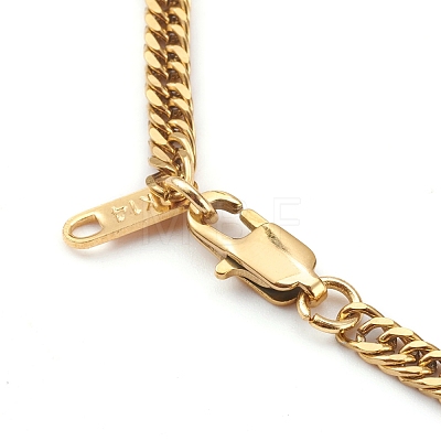 304 Stainless Steel Diamond Cut Cuban Link Chain Necklaces NJEW-JN03367-02-1