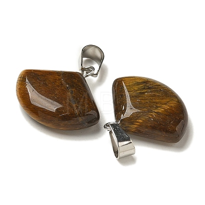 Natural Tiger Eye Pendants G-Z067-05P-08-1