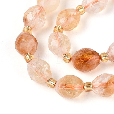 Heated Natural Citrine Beads Strands G-N342-44-01-1