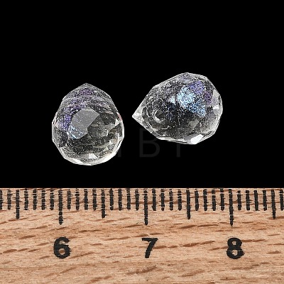 Electroplate Transparent Glass Beads GLAA-A045-05-1