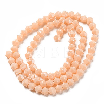 Opaque Solid Color Electroplate Glass Beads Strands GLAA-F029-P4mm-C06-1