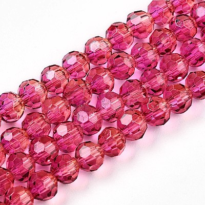 Baking Paint Transparent Glass Beads Strands DGLA-A035-T4mm-A03-1