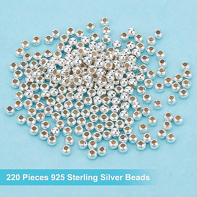220Pcs 925 Sterling Silver Beads STER-BC0001-60-1