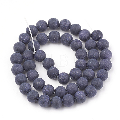 Synthetic Blue Goldstone Beads Strands G-T106-007A-1