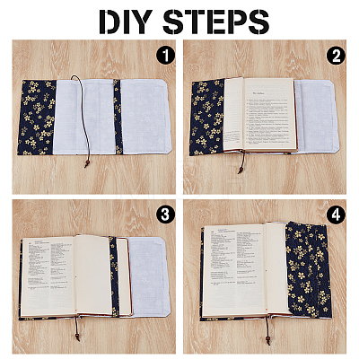Flower Pattern Cloth Book Covers AJEW-WH0460-151-1