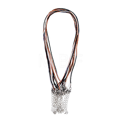 10Pcs Cotton & Metallic Cord Necklace Making NJEW-TAC0057-1