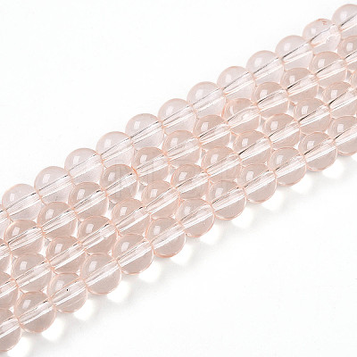 Baking Paint Transparent Glass Beads X1-DGLA-N006-8mm-02-1