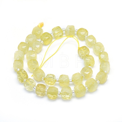 Natural Lemon Quartz Beads Strands G-L552D-12B-1