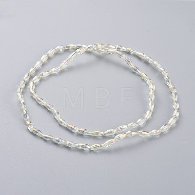 Electroplated Glass Beads Strands EGLA-H100-FR02-1