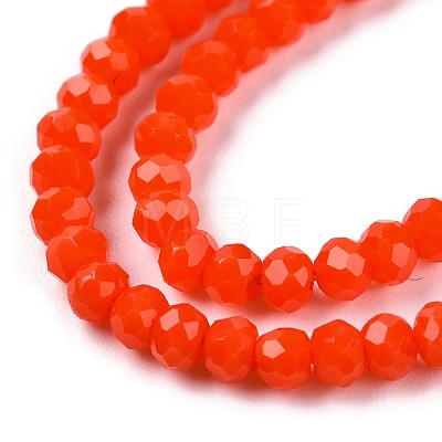 Opaque Solid Color Glass Beads Strands EGLA-T021-02H-1