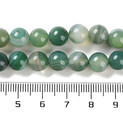 Natural Striped Agate/Banded Agate Beads Strands G-Z060-A01-B01-1