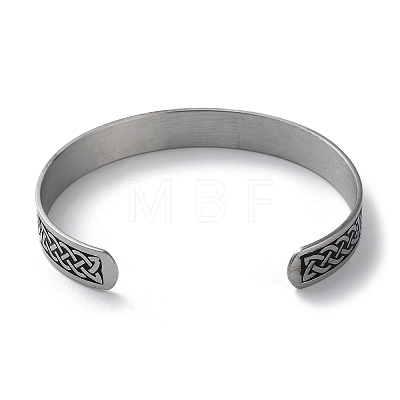 304 Stainless Steel Cuff Bangles BJEW-P307-02A-P-1