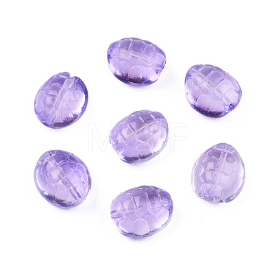 Transparent Spray Painted Glass Beads GLAA-N035-022-C01-1