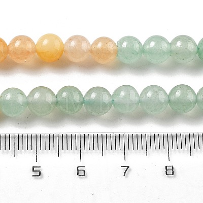 Natural Yellow/Green/Blue/Red Aventurine Beads Strands G-B095-A03-01-1