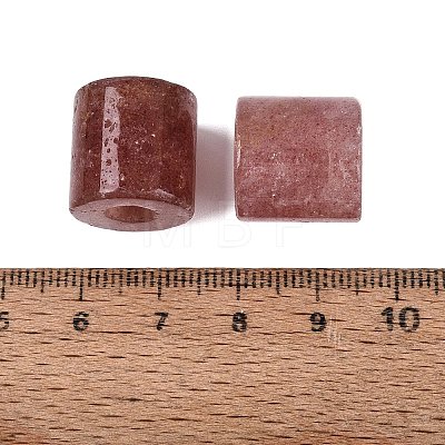 Synthetic Strawberry Quartz European Beads G-P520-05I-1