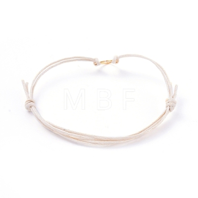 Adjustable Waxed Cotton Cord Bracelets BJEW-JB05064-01-1