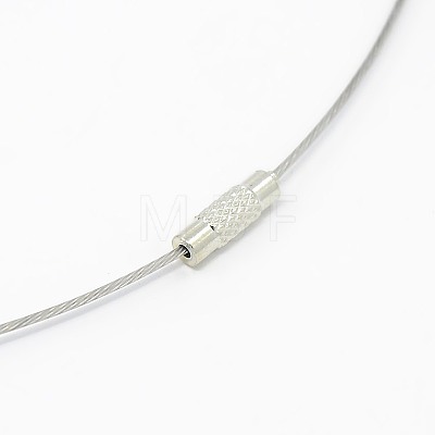 201 Stainless Steel Wire Necklace Cord TWIR-SW001-5-1