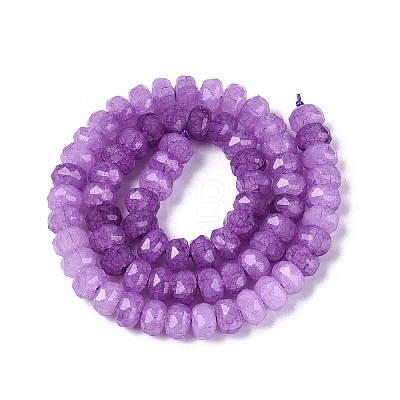 Imitation Jade Crackle Glass Beads Strands GLAA-N068-01A-A10-1