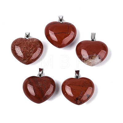 Natural Red Jasper Pendants G-N362-05P-12-1