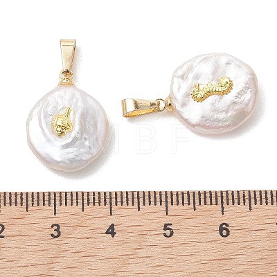 Natural Baroque Keshi Pearl Pendants PALLOY-JF05474-1