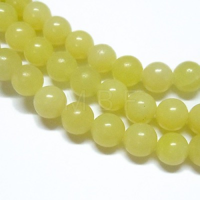 Natural Lemon Jade Beads Strands X-G-H1631-4MM-1