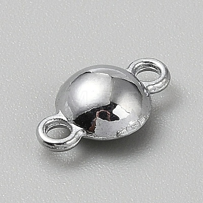 Faceted Glass Flat Round Connector Charms FIND-WH20042-56L-1