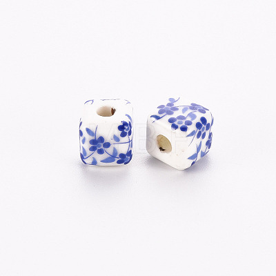 Printed Handmade Porcelain Beads X-PORC-ZX018-02-1