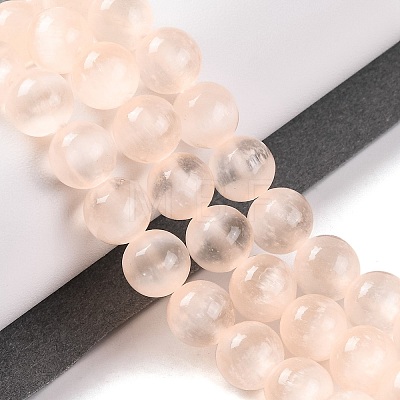 Natural Selenite Beads Strands G-C142-01A-08-1