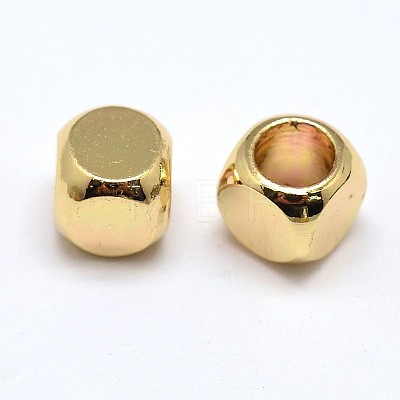 Brass Cube Beads X-KK-M085-A-07G-NR-1