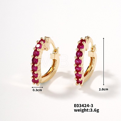 Heart-shaped Diamond Inlaid Hoop Earrings XW0736-5-1