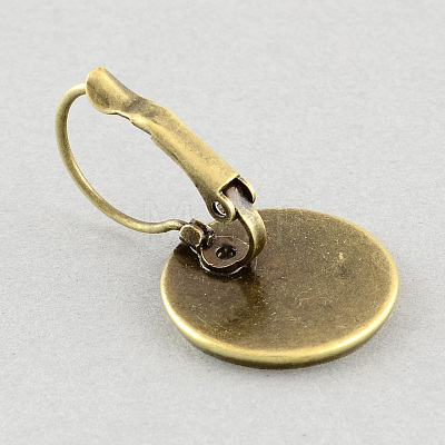 Brass Leverback Earring Findings MAK-S003-8mm-EN001AB-1