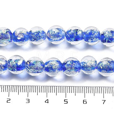 Handmade Foil Lampwork Beads Strands FOIL-K003-06B-24-1