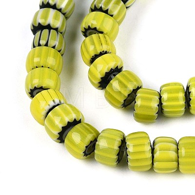 Handmade Millefiori Glass Beads Strands LAMP-T021-27A-01-1