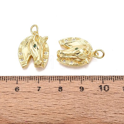 Brass Micro Pave Cubic Zirconia Pendants KK-Q071-04G-1
