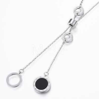 304 Stainless Steel Pendant Necklaces NJEW-H469-16P-1