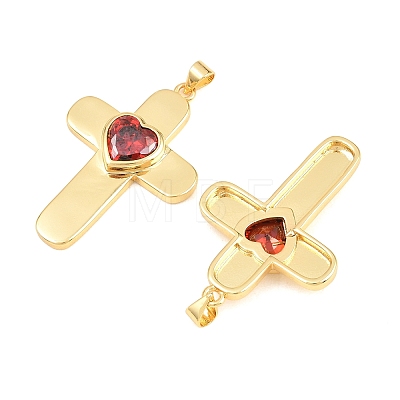 Brass Glass Pendants KK-P353-12G-03-1