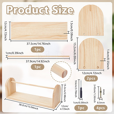 Wooden Yarn Skein Spinner TOOL-WH0166-062B-1