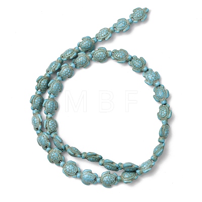 Synthetic Turquoise Dyed Beads Strands G-B184-D02-01-1