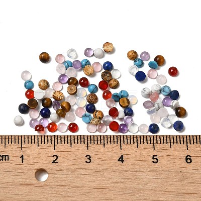 Natural & Synthetic Gemstone Dome/Half Round Cabochons G-G037-01C-09-1