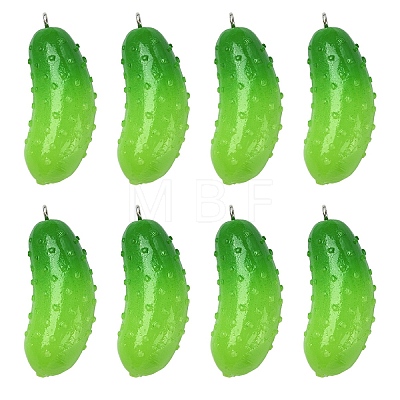 10Pcs Opaque Resin Vegetable Pendants RESI-YW0005-65-1