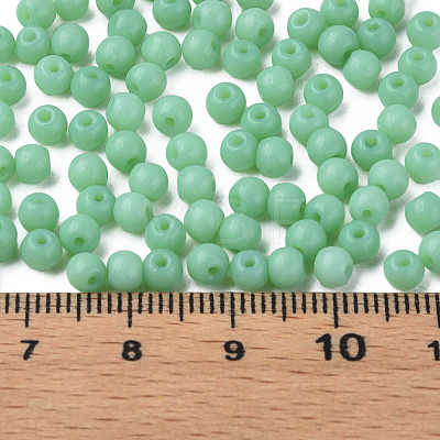 6/0 Imitation Jade Glass Seed Beads SEED-N004-006-15-1